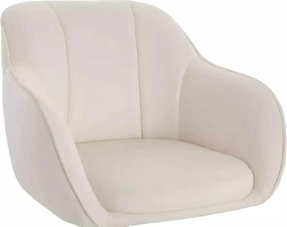 LuxuryForm DESIGN Stolička AVOLA VELUR na čiernom kríži - biela