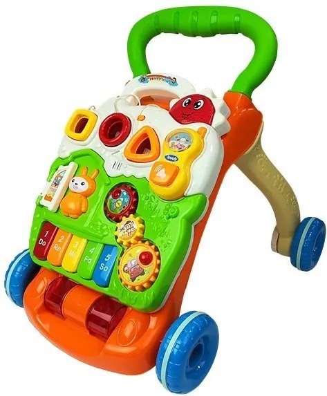 LEAN Toys Vzdelávacie zariadenie Baby Pusher s klavírom