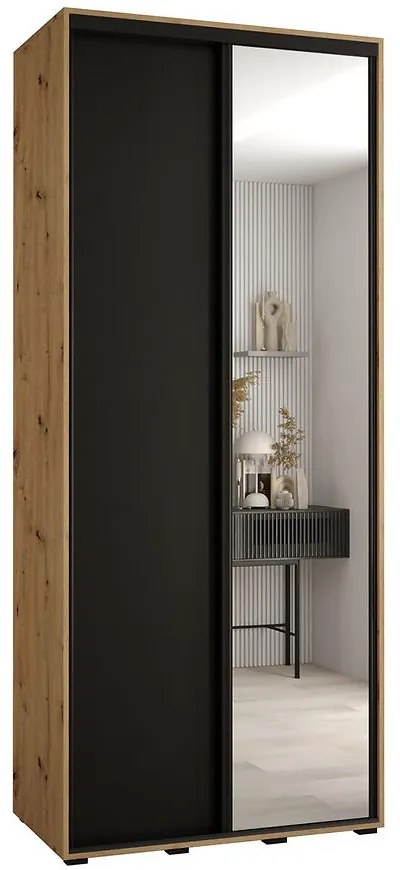 Skriňa 45 Canaris 3 130 artisan/čierna/čierna