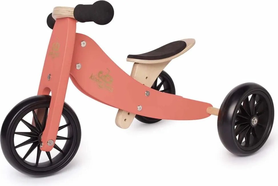 Drevené balančné odrážadlo Tiny Tot 2v1 koralová