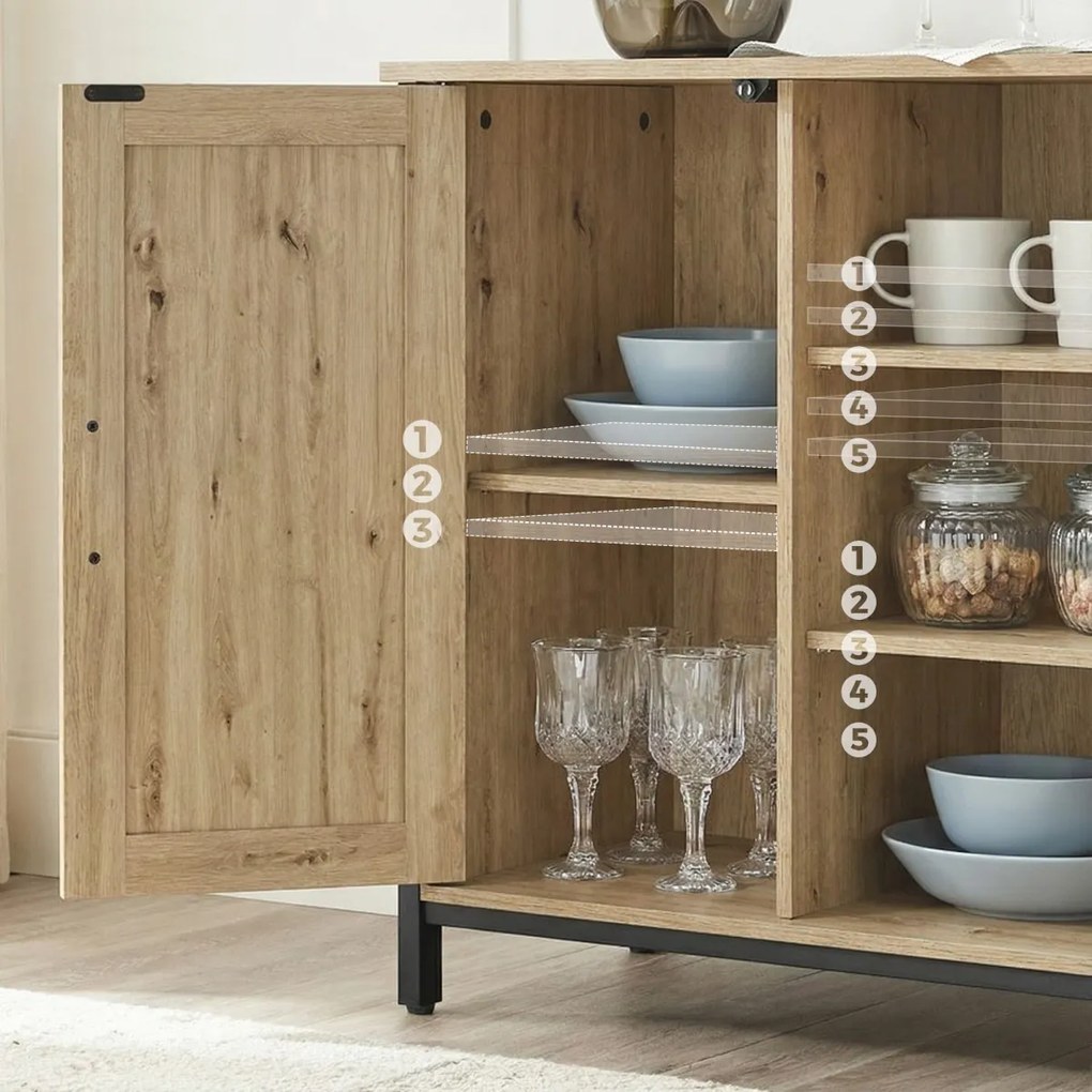 Komoda TAYLOR ARTISAN s otvorenými policami, 100x70cm