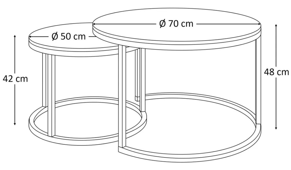 KONFERENČNÝ STOLÍK LEONARDO 2V1 KAŠMÍR