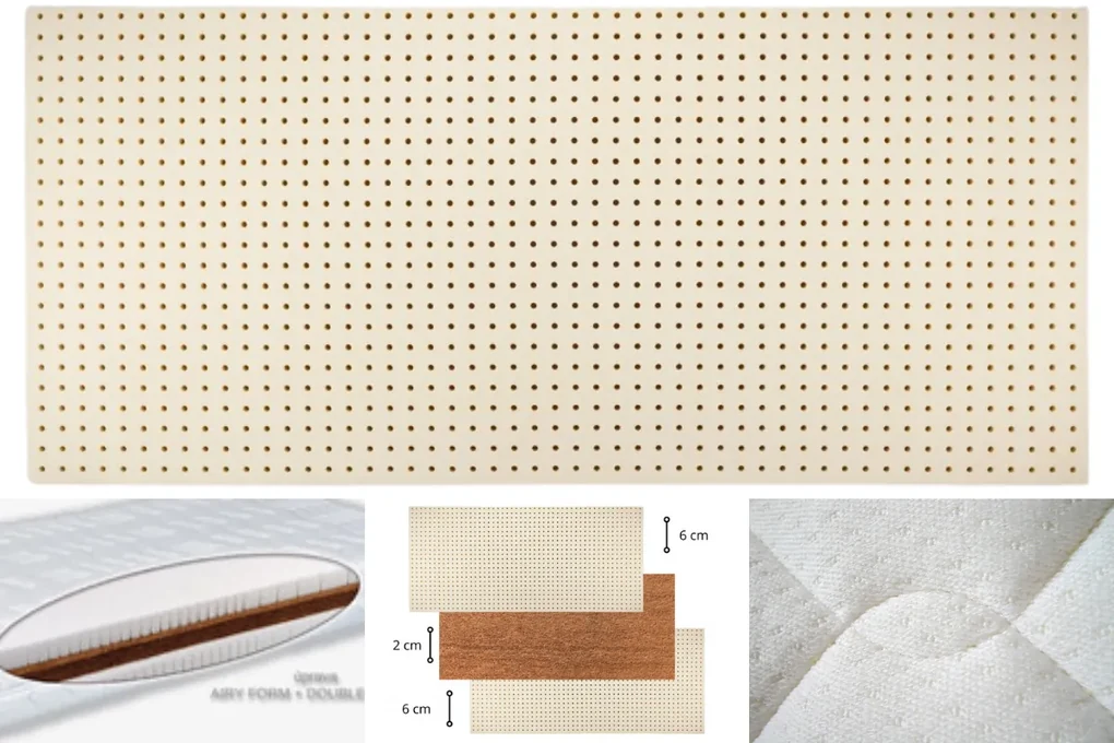 Novaya Latexový matrac DOUBLE KOKOS (stredne tvrdý-T3) Rozmer: 200x85, Poťahová látka: Aloe Vera