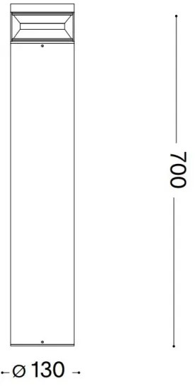 Ideal Lux - LED Vonkajšia lampa BOEING LED/14W/230V pr. 70 cm IP65 čierna