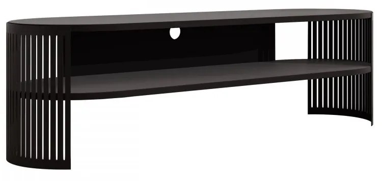 TV skrinka Zinzit, Farba: čierna/biely mramor