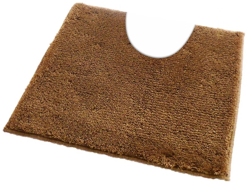 ROUTNER Kúpeľňová predložka UNI COLOR Svetlá káva 10115 - Svetlá káva / 60 x 60 cm WC s výkrojom 10115