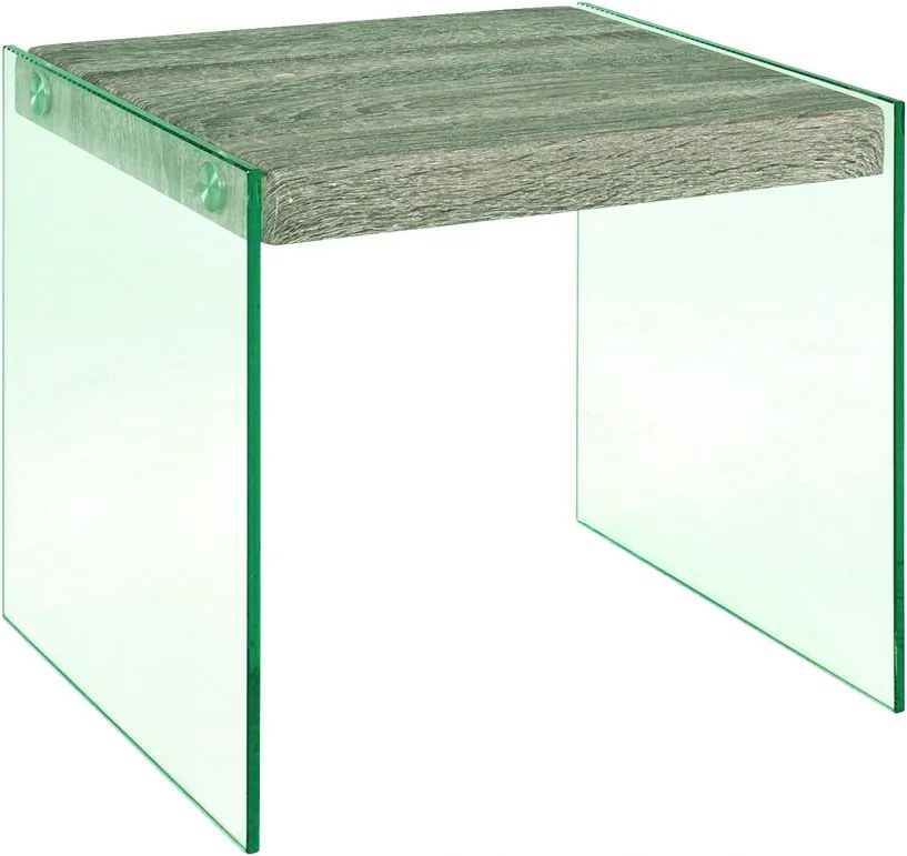 Odkladací stolík Heron, 35 cm, číra / dub