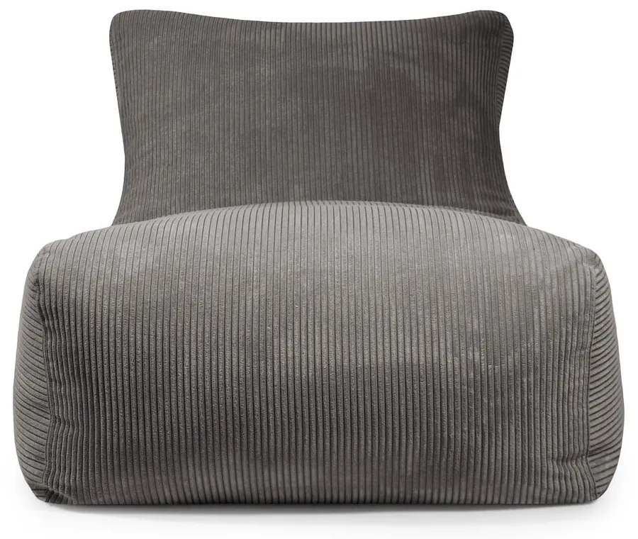 Svetlosivý menčestrový sedací vak Lounge 100 – SLOWDOWN