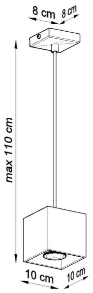 Luster na lanku QUAD 1 1xGU10/40W/230V čierna