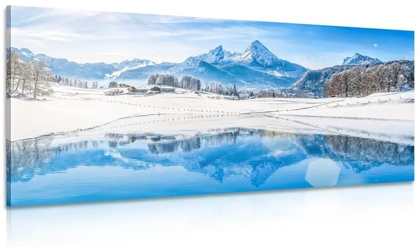 Obraz zasnežená krajina v Alpách Varianta: 100x50