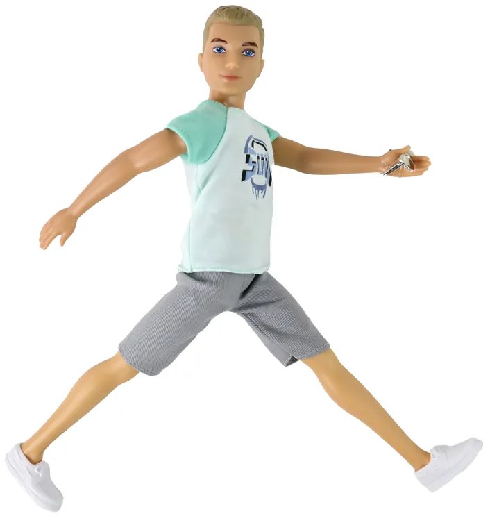 Lean Toys Bábika Chlapec – Paulo s blond vlasmi a v športovom oblečení