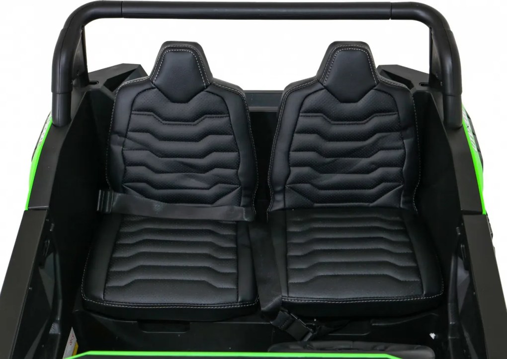 Ramiz Silná pretekárska štvorkolka pre 2 deti Zelená + Bezkartáčový motor + Nafukovacie kolesá + LED zvuk