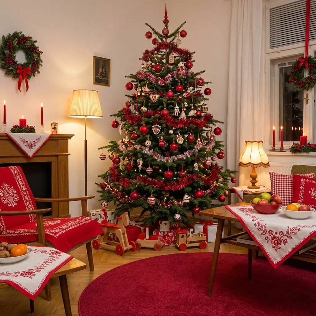 Vopi, DOPREDAJ: 100x100 (průměr) kruh cm Vánoční kusový koberec Eton vínově červený kruh, 100x100 (priemer) kruh, červená, detská izba