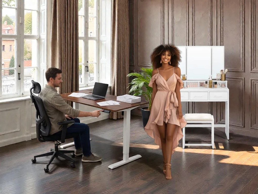 Set - Nastaviteľný stôl a toaletka