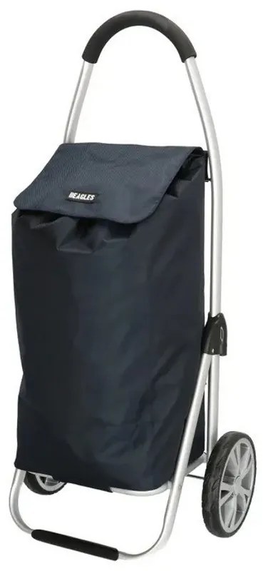 Beagles Tmavomodrý prémiový nákupný vozík na kolieskach “Aluman“