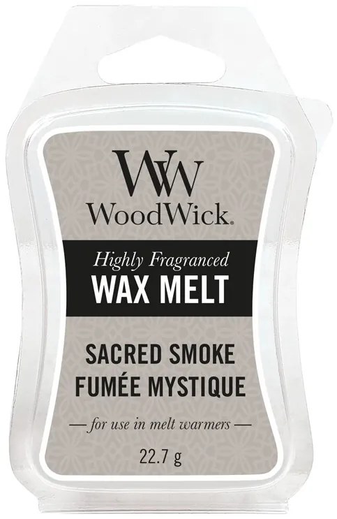 WoodWick sivé vonný vosk do aromalampy Sacred Smoke