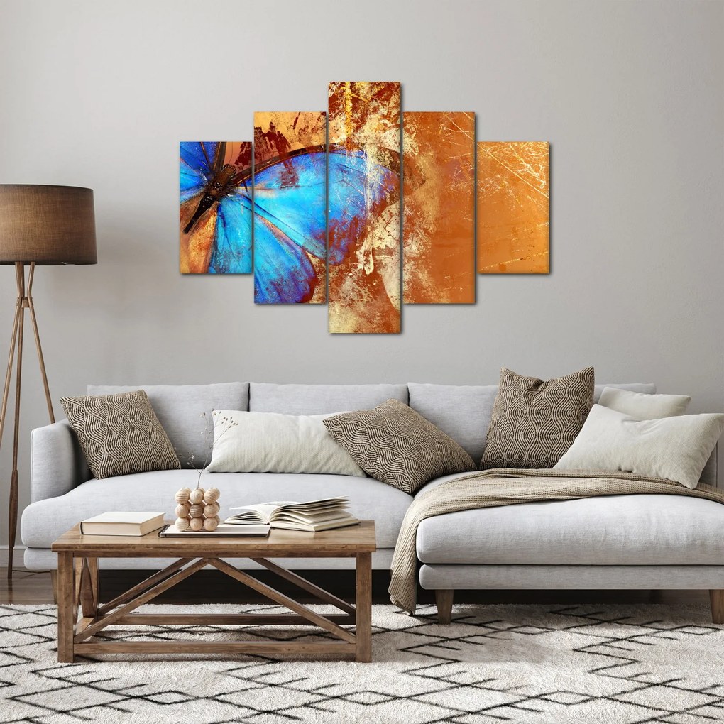Obraz - Modrý motýľ (150x105 cm)