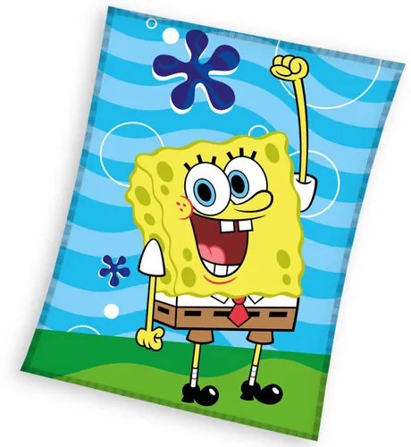 Carbotex Detská deka Sponge Bob Zábava v Mori, 130 x 170 cm