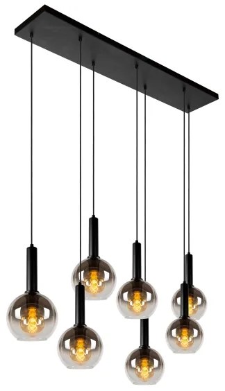Lucide 45402/07/30 - Luster na lanku MARIUS 7xE27/40W/230V čierna