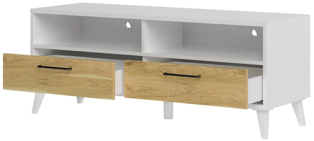 Televízny stolík Barris 24 120 cm orech americký/biely