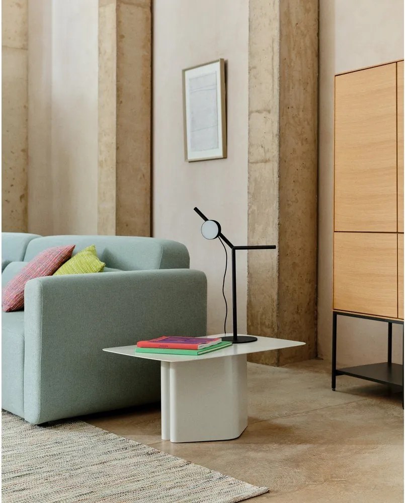 Čierna kovová LED stmievateľná stolová lampa (výška 61,5 cm) Orey – Kave Home