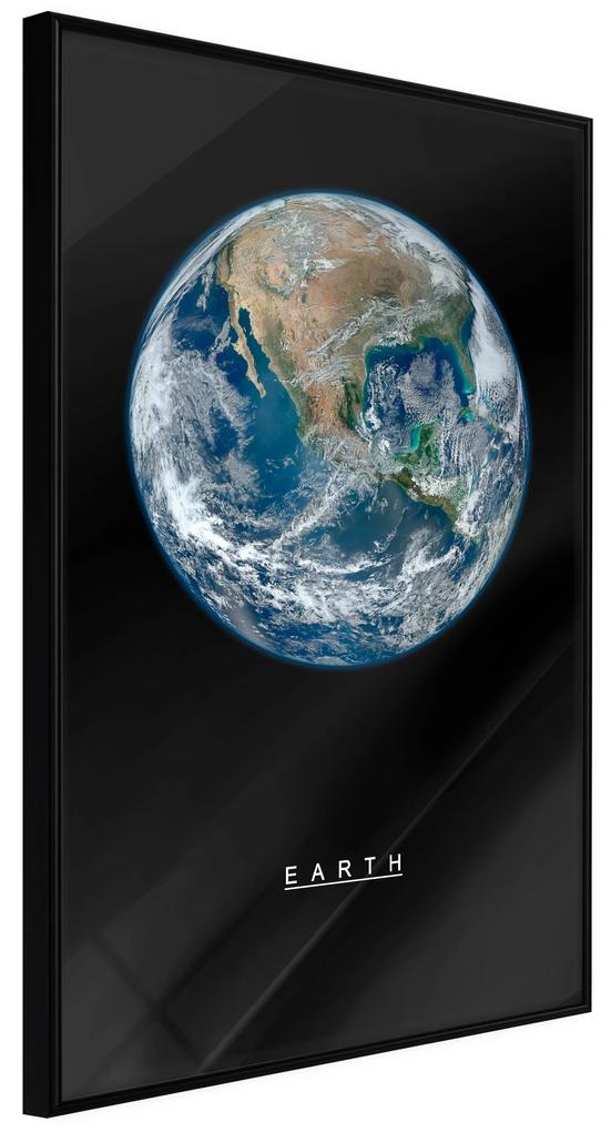 Artgeist Plagát - Earth [Poster] Veľkosť: 30x45, Verzia: Zlatý rám s passe-partout