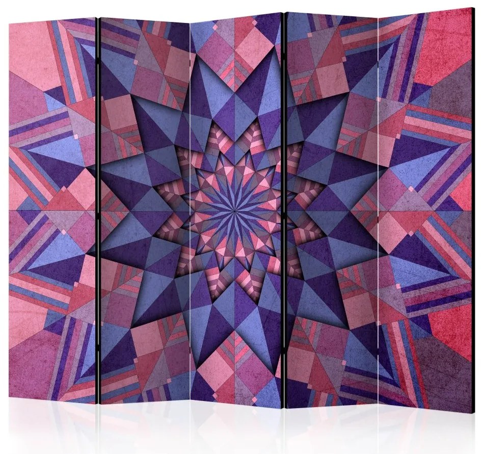 Artgeist Paraván - Star Mandala (Pink-Violet) II [Room Dividers]