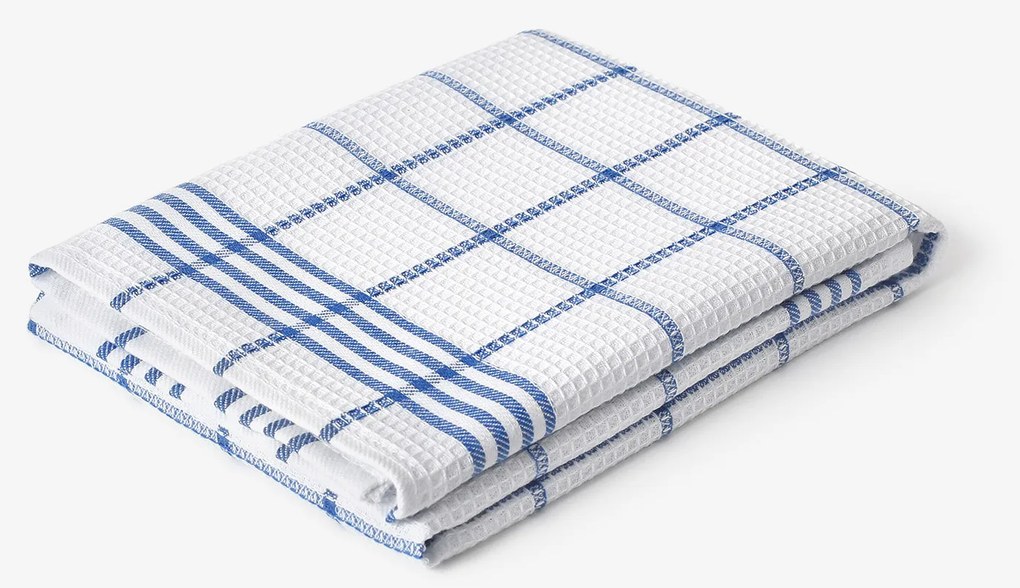 Goldea kuchynská vaflová utierka - modré prúžky 50 x 70 cm
