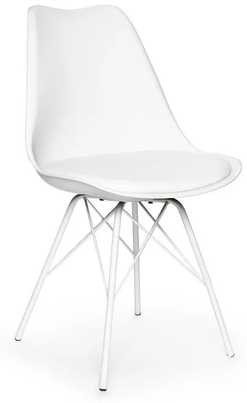 Súprava 2 bielych stoličiek s bielym podnožím z kovu loomi.design Eco