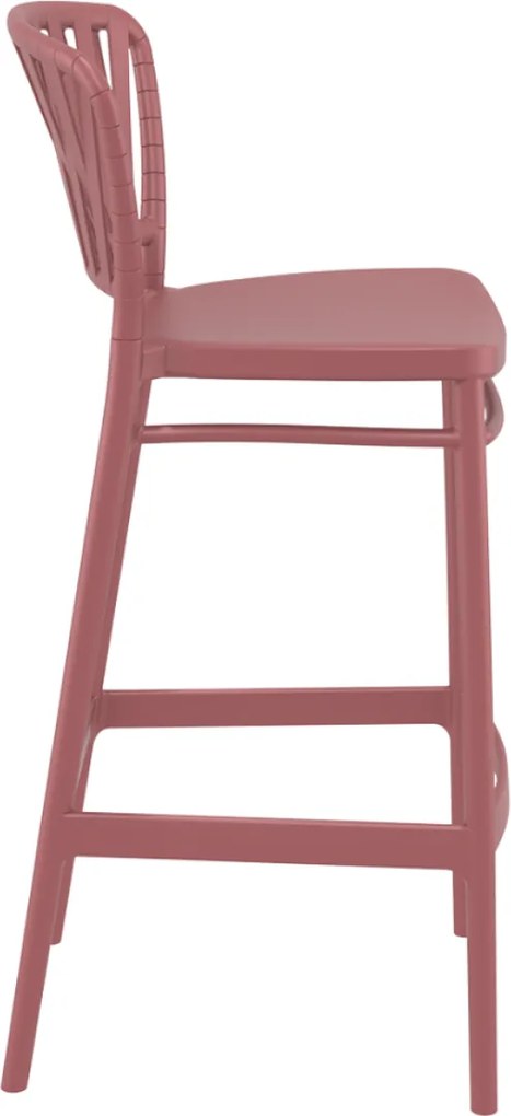 PORTOFINO BAR 75 záhradná barová stolička marsala