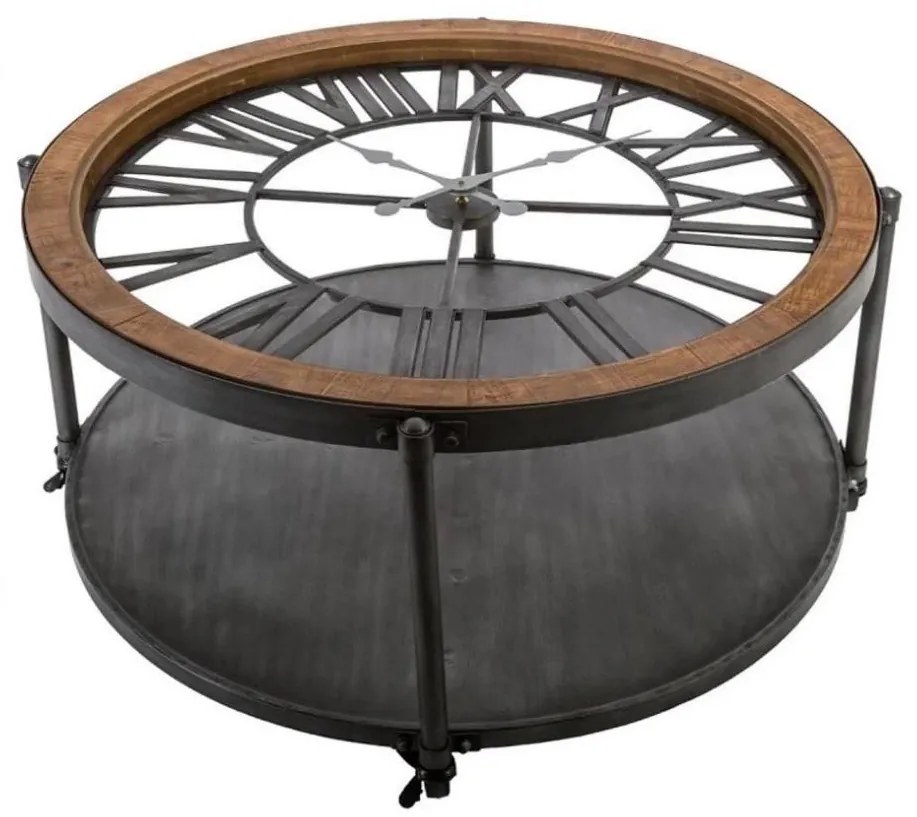 Výrobce po 1 ks Konferenčný stolík s hodinami CHRONO 89,5x47 cm 1xAA P5699