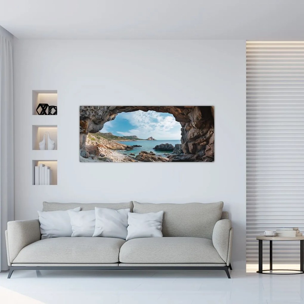 Obraz - Jaskyňa pri mori (120x50 cm)