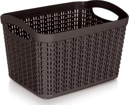 Úložný košík 3,3 l, hnedý, ratanový vzhľa%