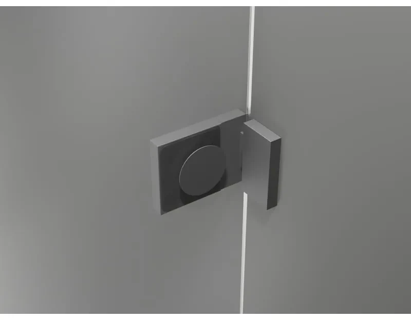 Mexen Lunar, L Duo výklopný sprchový kút 95 x 80 cm, 8mm číre sklo, grafitový profil, 834L-095L-080P-95-00