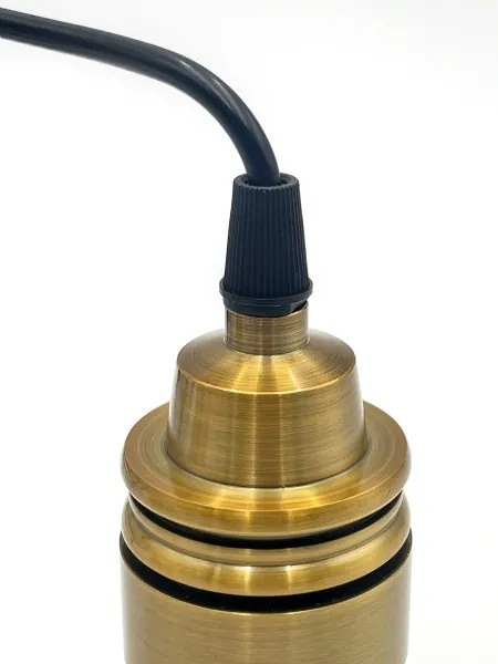 Závesný luster HECTOR na lanku 1xE27/15W/230V biela/mosadz priemer 14 cm