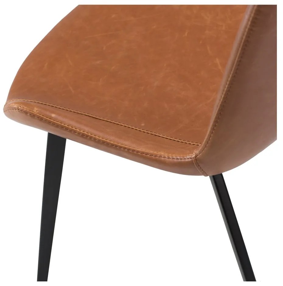 Hnedá jedálenská stolička z imitácie kože DAN–FORM Denmark Hype