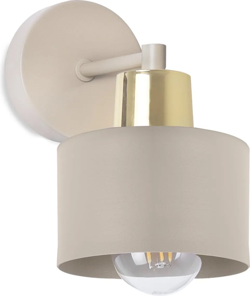 Nástenné svietidlo Panta 1, 1x béžové kovové tienidlo, g