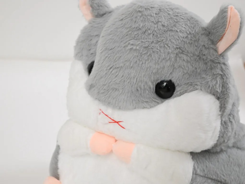 Plyšový ŠKREČOK s detskou dekou vo vnútri, sivý