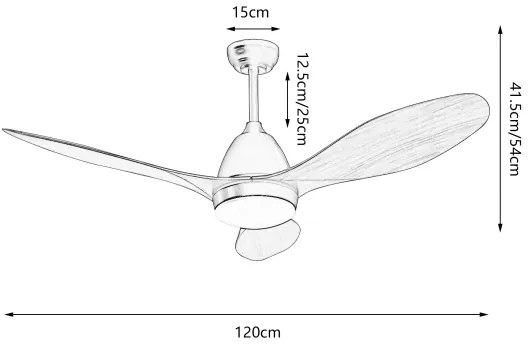 ZEVENTI - LED Stropný ventilátor MURO LED/18W/230V Wi-Fi Tuya + DO