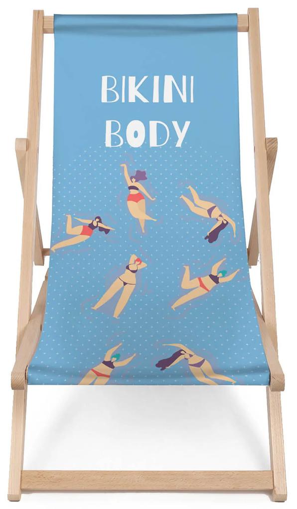 Drevené plážové lehátko Bikini Body