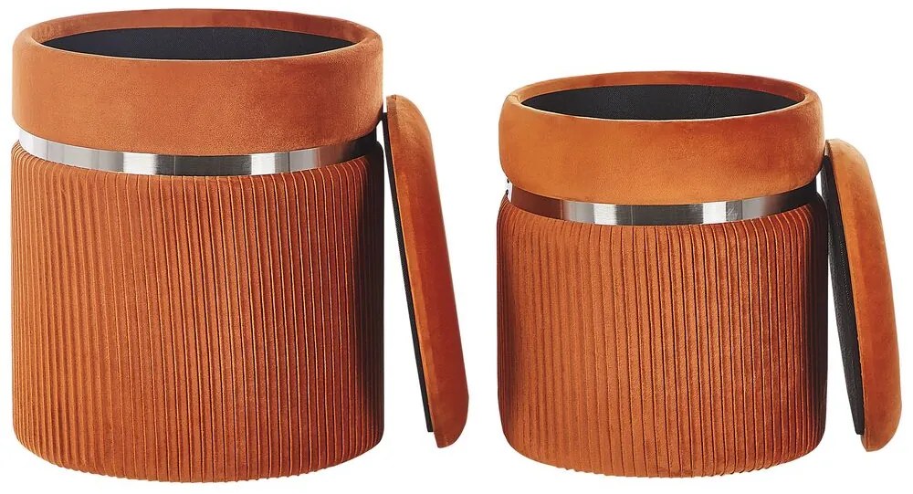 Set 2 ks taburetiek Celine (oranžová). Vlastná spoľahlivá doprava až k Vám domov. 1078273