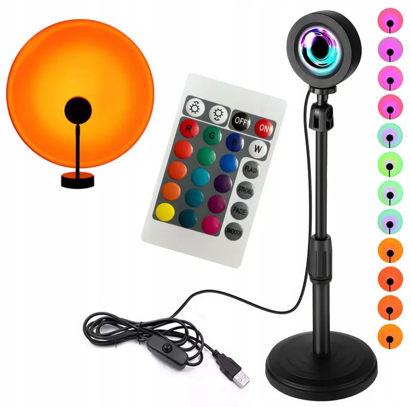 Pronett XJ5003 RGB lampa SUNSET s diaľkovým ovládaním