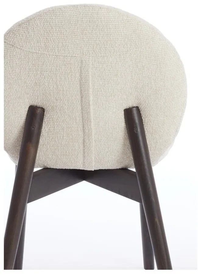 Krémovobiele čalúnené jedálenské kreslá v súprave 2 ks Sinosa – Light &amp; Living