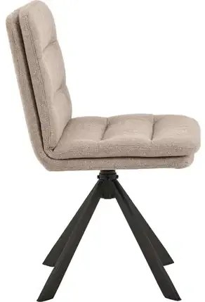 Otočná jídelní židle Dean béžová/černá