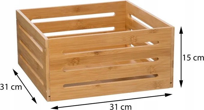 5Five® Úložný box, bambusový, SELENA 31x31x15