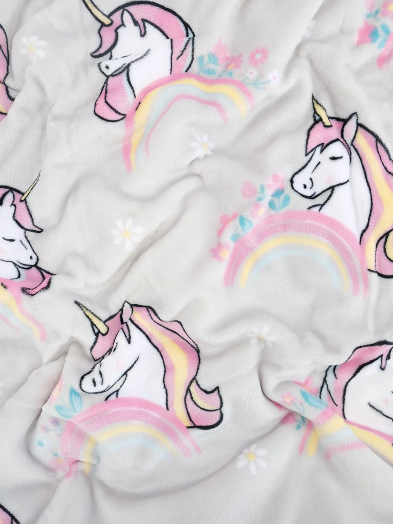 Baránková deka mikroplyš Exclusive 150 × 200 cm – Jednorožec