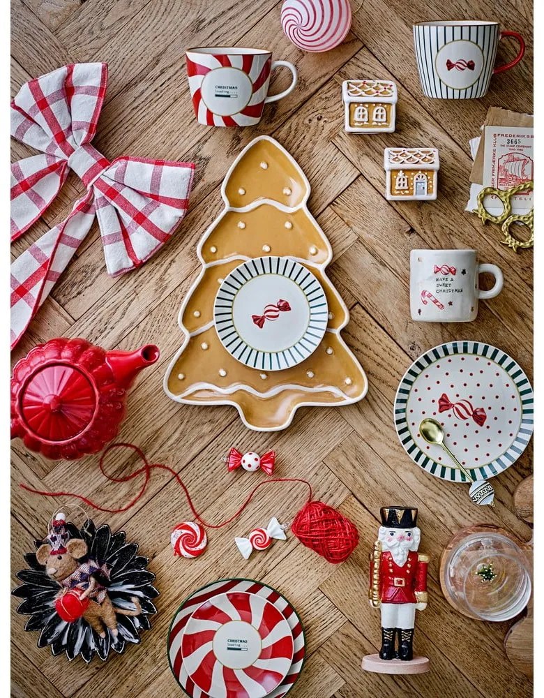 Sklenené ručne vyrobené vianočné ozdoby v súprave 3 ks 6 cm Festive – Bloomingville