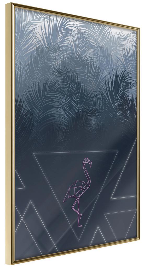 Artgeist Plagát - Geometric Bird [Poster] Veľkosť: 20x30, Verzia: Čierny rám s passe-partout