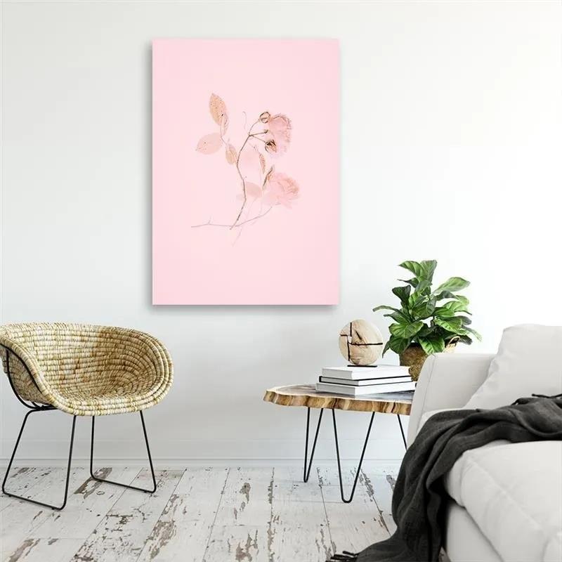 Gario Obraz na plátne Minimalistický ružový kvet Rozmery: 40 x 60 cm