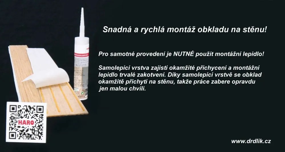 DUB RIVER INVISIBLE, 62 x 496 mm (0,03 m²), silne kartáčovaný povrch, olej vytvrdený UV žiarením, dymený - 3D drevený obklad